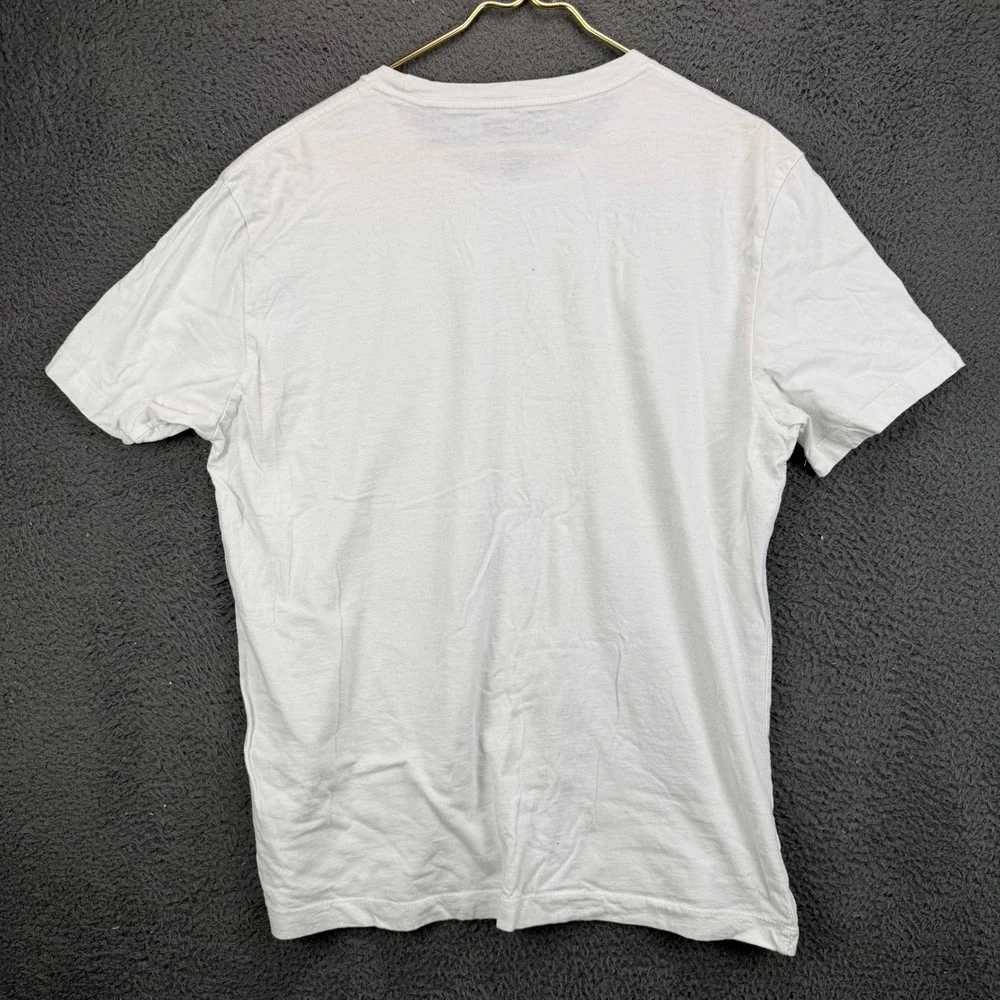 True Religion Mens 2XL White Graphic Horseshoe Logo Short Sleeve T-Shirt 108044